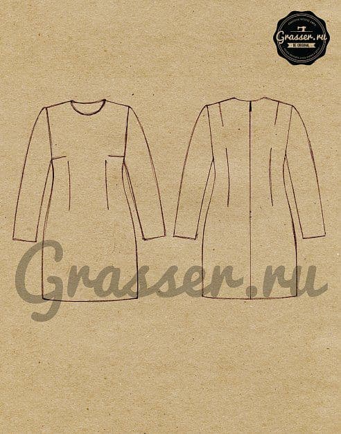 Basic Patterns Of Big Size. Dress With Set-In Sleeve, Pattern No. 570 thumbnail