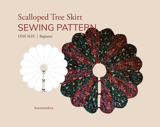 Scalloped Tree Skirt Pdf Sewing Pattern thumbnail